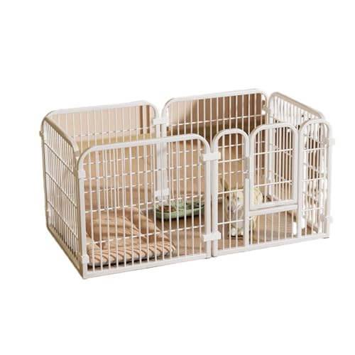 Sexybala ペットサークル 犬 ペットフェンス サークルケージ ドア付き DIY 室内 屋外 置くだけ 柵 自立 小型犬 高さ60cm 接続式 簡単組み立て ペット 犬用 広げる レイアウト自由 120×60cm (120*60*60cm*4個,ホワ