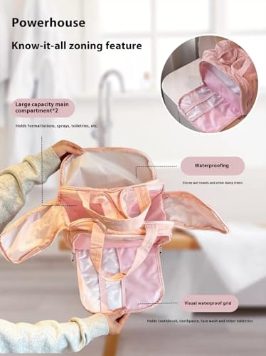 Sac de voyage étanche robuste et polyvalent rose 11.2 pouces