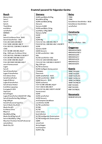 DL-pro Türschloss/Türverriegelungsrelais für Bosch Siemens Waschmaschinen – passend für Modelle wie iQ100, iQ300, iQ500, iQ700, varioPerfect, Logixx – ersetzt 638259/00638259