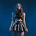 ABWL Black Fashion Latex Skirts for Women,Natural Rubber Latex Mini Skirt,Suitable for Cosplay Nightclub Prom Costumes XXL