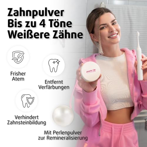PearlSmile Teeth Whitening Powder - Zahnaufhellung Sehr Gut 2024-2025 - Zahnpulver für Weiße Zähne - Zahnbleaching & Aufhellung - Bleaching… – Ansicht 2