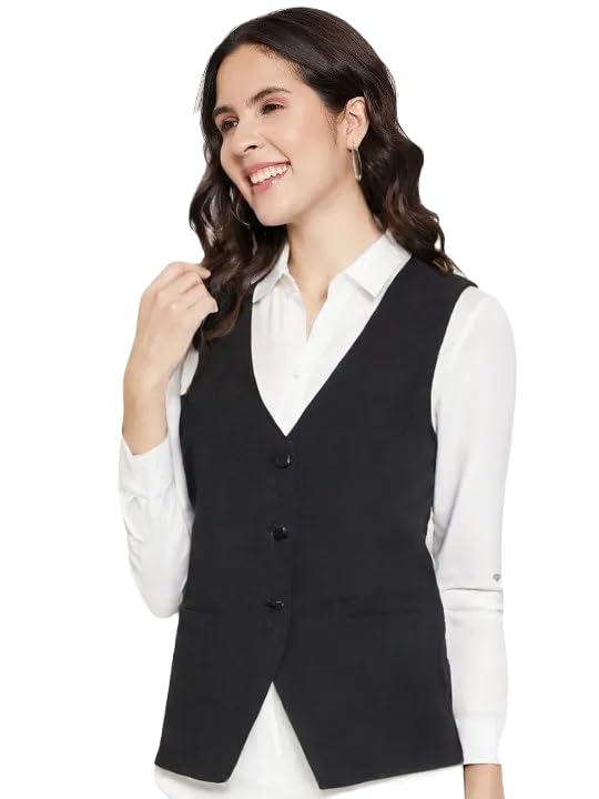 perfect productions WaistCoat,RegularFit WaistCoat,Black WaistCoat,Cotton Blend WaistCoat,Casual WaistCoat,Office Wear WaistCoat,Women WaistCoat,WaistCoat21.-picture-24