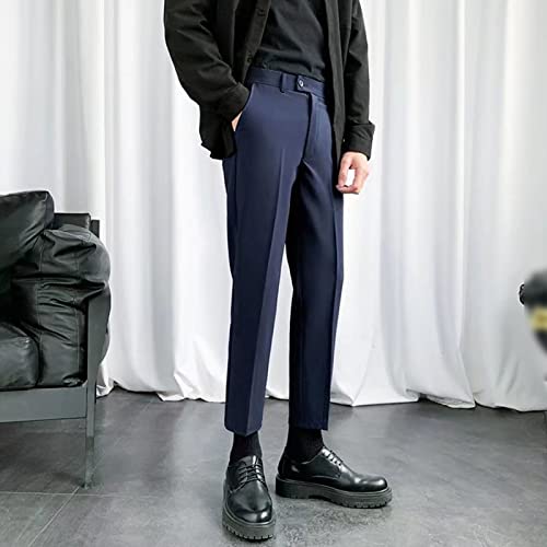 Pantalón clásico ajustado para hombre color sólido miniatura 3