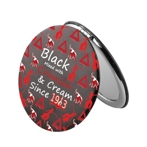 Espejo de Bolsillo Redondo CHOORO 7 cm Negro y Rojo miniatura 5