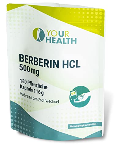 uHealth BERBERIN HCL 500 mg - 180 Kapseln, vegan