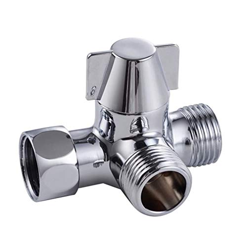Shower Arm Diverter Valve for Hand Held Showerhead and Fixed Spray Head G1/2 3 Way Universal Bathroom Shower System Component Replacement.