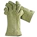 Rękawice robocze odporne na zużycie 650 stopni Celsjusza Izolacja Wysokie temperatury Anti Heat Rękawice Odporne na ciepło Piekarnik Rękawica robocza (Color : Gray, Size : XL)