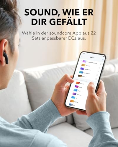 Soundcore by Anker K20i, Semi-In-Ear Earbuds, Bluetooth Wireless, Schwarz – Ansicht 7