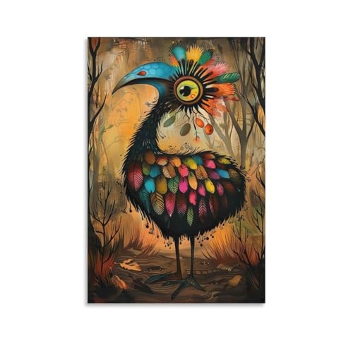 Diamond Painting Adulte 5D DIY complet 50x60 cm motif art d'oiseaux colorés