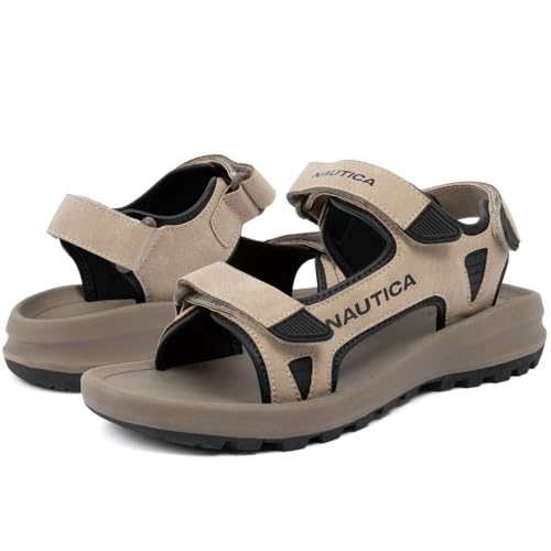 Image of Nautica Men's Athletic Sport Sandals - Adjustable Strap, Comfortable Open-Toe Hiking & Walking Sandals with Cushioned Sole