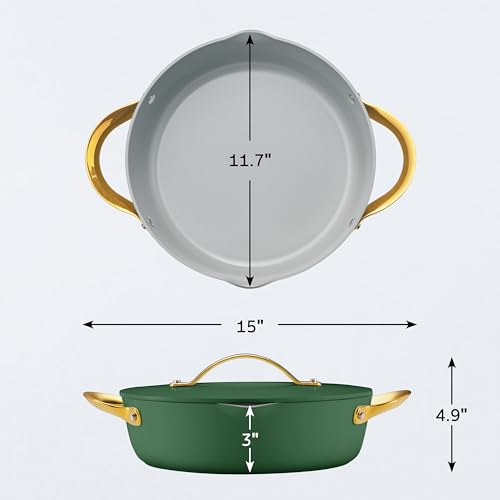 Image of Tramontina Fiora 4.25-Quart Ceramic Non Stick Cooking Pan with Lid