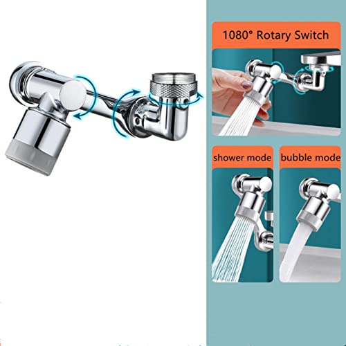Torneira rotativa universal, pulverizador extensor de torneira rotativa de 1080 graus, adaptador de
