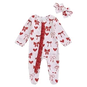 Kavousa Baby Girl Footies Rompers O...