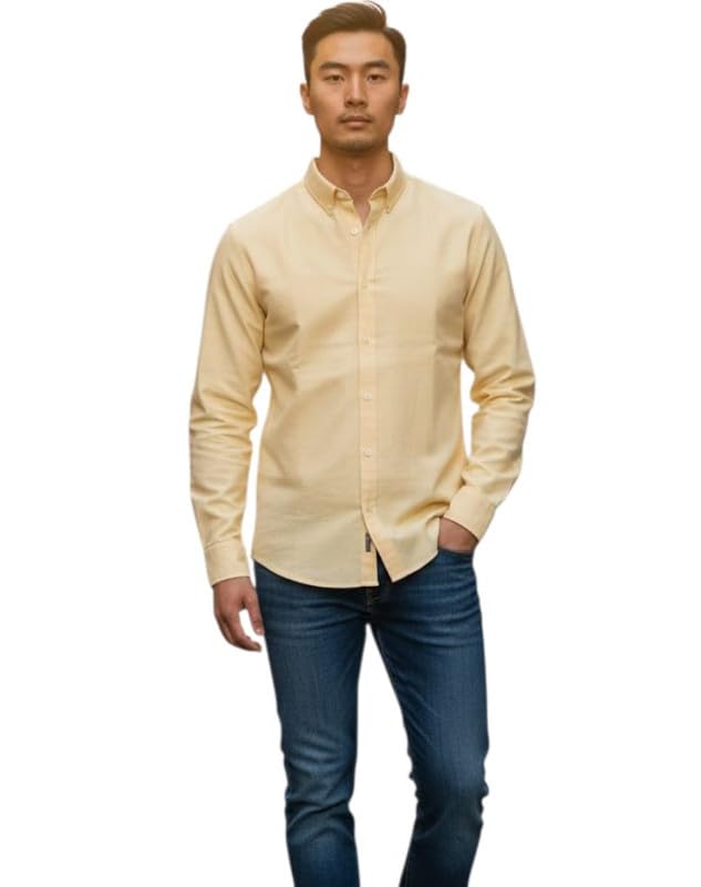 Image of Men's Khadie Cotton Full Sleeves Plain Solid Casual Shirt