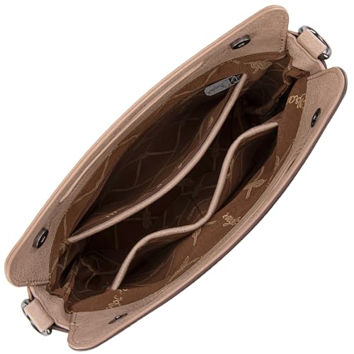 Image of Wrangler Western Handbag for Women Crossbody Bag Top Handle Shoulder Bag Embossed Cowgirl Fringe Purse