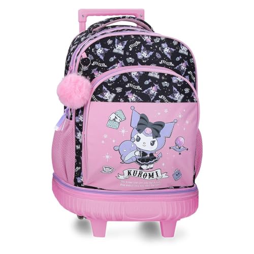 Sanrio Kuromi Fortune Telling Mochila Compact 2 Ruedas Rosa 32x45x21 cm Poliéster