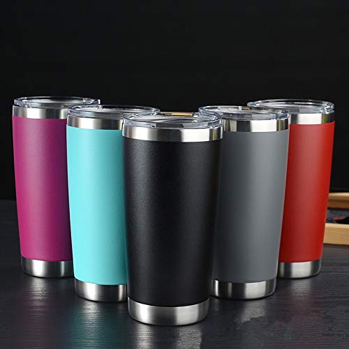 Gtell 20 oz Stainless Tumbler, Double Wall Stainless Steel Insulated Travel Mug for Keep Hot and Cool (Grey) - Image 3