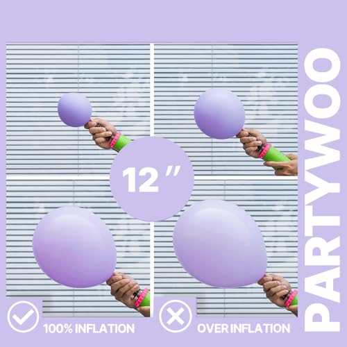 Image of PartyWoo Pink and Purple Balloon Arch Kit Garland 140pcs Different Sizes of 18 12 10 5 Inch Metallic Baby Pink Hot Pink Chrome Light Purple Gold Confetti Balloons Birthday Party Decorations