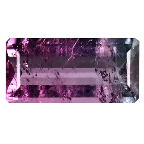 Tourmaline pastèque véritable de 2.41 ct taillée en octogone pour création de bijou unique