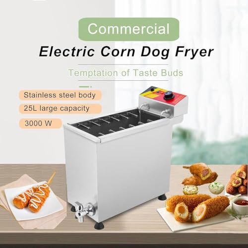 Cheese Hot Dogs Sticks Fryer,Electric Deep Hot Corn Dog Fryer,Commercial Cheese Hot Dogs Sticks Maker,Sausage Grill Stove,