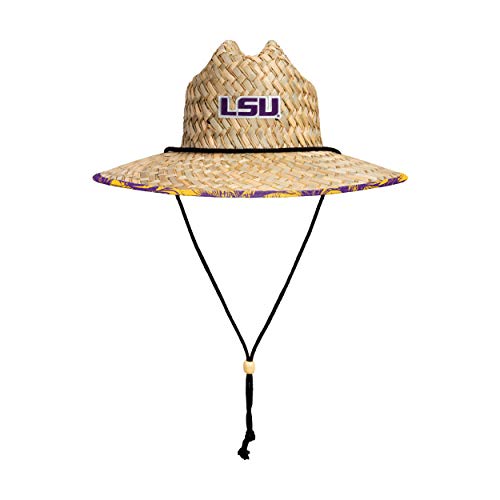 Image of FOCO Men's NCAA College Team Logo Floral Straw Sun Hat