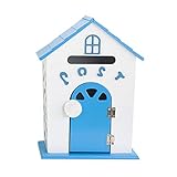 【Material de buzón】 Este es un diseño con la forma de una pequeña casa de madera. El tipo montado en la pared requiere taladrar agujeros en la pared, que se pueden fijar con tornillos.