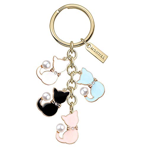 Monnel Z557 Cat Pets Charms Keychain 4-Color Charms Pendants For Women Girls #TOP1
