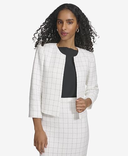 Calvin Klein Women's Denim Trim Suits Blazer2