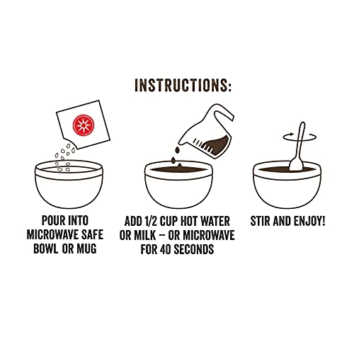 Wild Zora Instant Grain-Free Hot Cereal - Tasty Paleo Friendly Cereals, Instant Hot Meal, Breakfast To Go, Oatmeal Substitute, No Added Sugar, Grain, Dairy, Or Soy, Gluten Free, 5-Pack Variety #TOP6