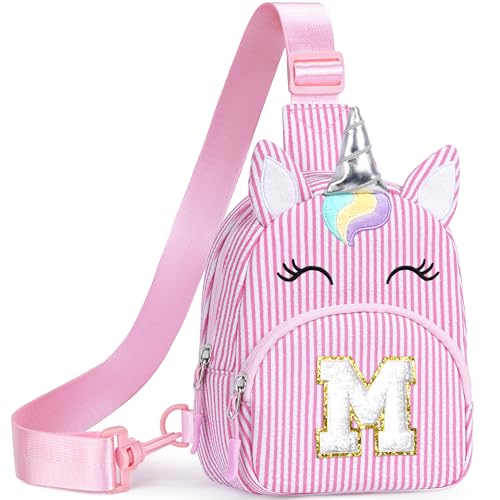 Image of YOOLIFE Unicorn Purse Gifts for Girls Kids Sling Bag Crossbody Bag, Pink M