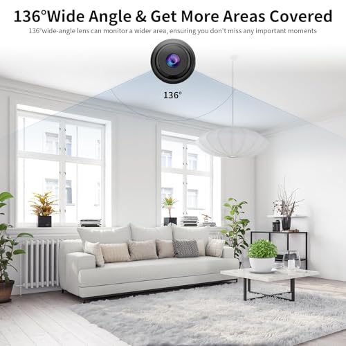 Image of VSTARCAM Tiny Camera for Home Security 1Pcs, 2.4GHz WiFi Portable Battery Operated with IR Night Vision, Human Detection, 136 Wide Angle, Baby Monitor Small Motion Activated Camera