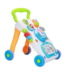 Trintion Baby Walker First Step 2 in1 Electronic Educational Toy with Music and Sound Toy Car Stroller Push Walker for Toddler Baby Step