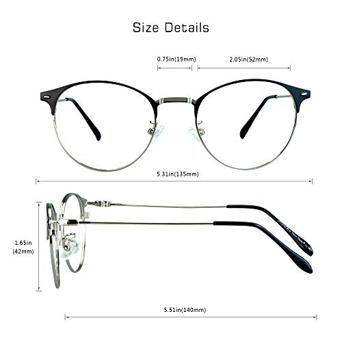 Image of VisionGlobal Blue Light Blocking Glasses for Women Men, Computer Reading, TV Glasses, Stylish Oval Frame