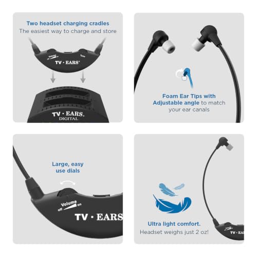 Image of TV Ears Improved Digital Wireless Headset System - Model 11741