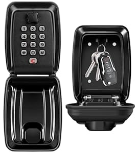 WACCET G14 Schlüsseltresor mit 12-stelligem Zahlencode Schwarz