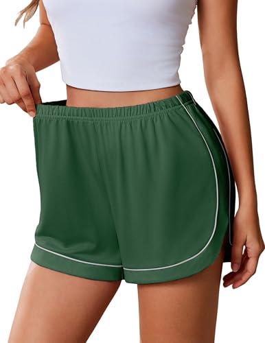 Image of Ekouaer Pajama Shorts Women Soft Sleep Shorts Casual Lounge Shorts Cute High Waist Pajama Bottom Comfy Split Side Pj Bottom