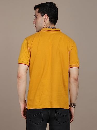 Image of Dennis Lingo Men's Regular Fit Solid Polo Cotton T-Shirt