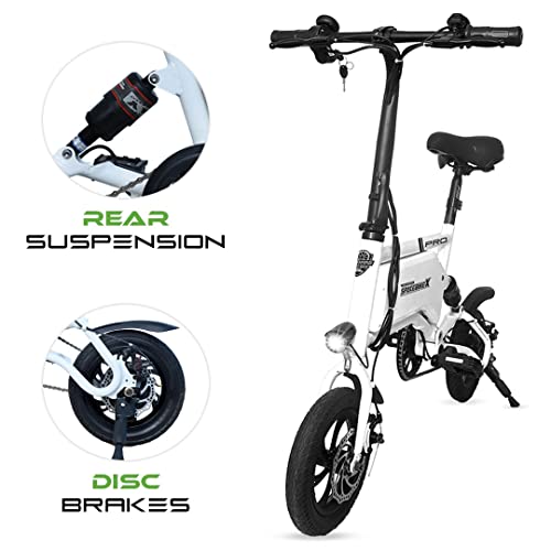 Image of UBOARD Spacebike X Electric Cycle,Dual Disc Brake,BIS Approved,Speed of Upto 25km /h, (White)