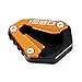 Modeer Compatible with 1290 Super Adventure S 2021-2024 Motorcycle CNC Support Extension Plate Kickstand Side Stand Pad 1290S 1290 ADV 1290adv s Accessories (black/orange)