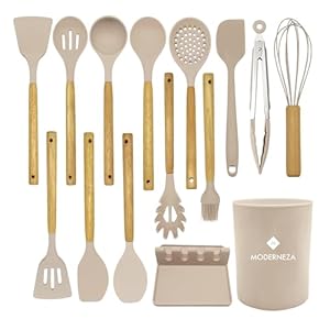 Silicon Kitchen Utensils Set, 15 Pcs, No...