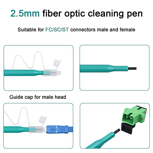 Stylo de nettoyage fibre optique SC FC ST 2.5mm pack de 2 de 800 clics
