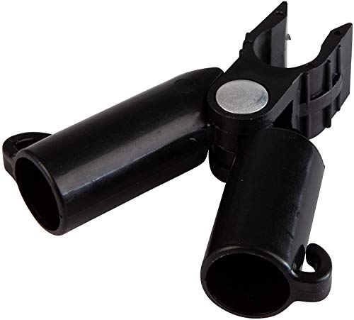 Clothink 8 Stück Verbinder, Rankhilfenschanier, Stabhalter für Pflanzstäbe, Stabverbinder Clips, Ø16mm, schwarz Cover