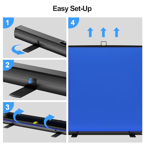 Image of EMART 58x74in Collapsible Blue Screen Backdrop Portable Chroma Key Panel