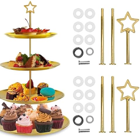 RYMAUP Présentoir à gâteaux 3 étages Cover