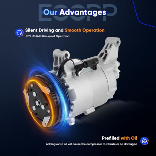 Image of ECCPP AC Compressor with Clutch 2002-2008 for Mini Cooper 1.6L AC Compressor