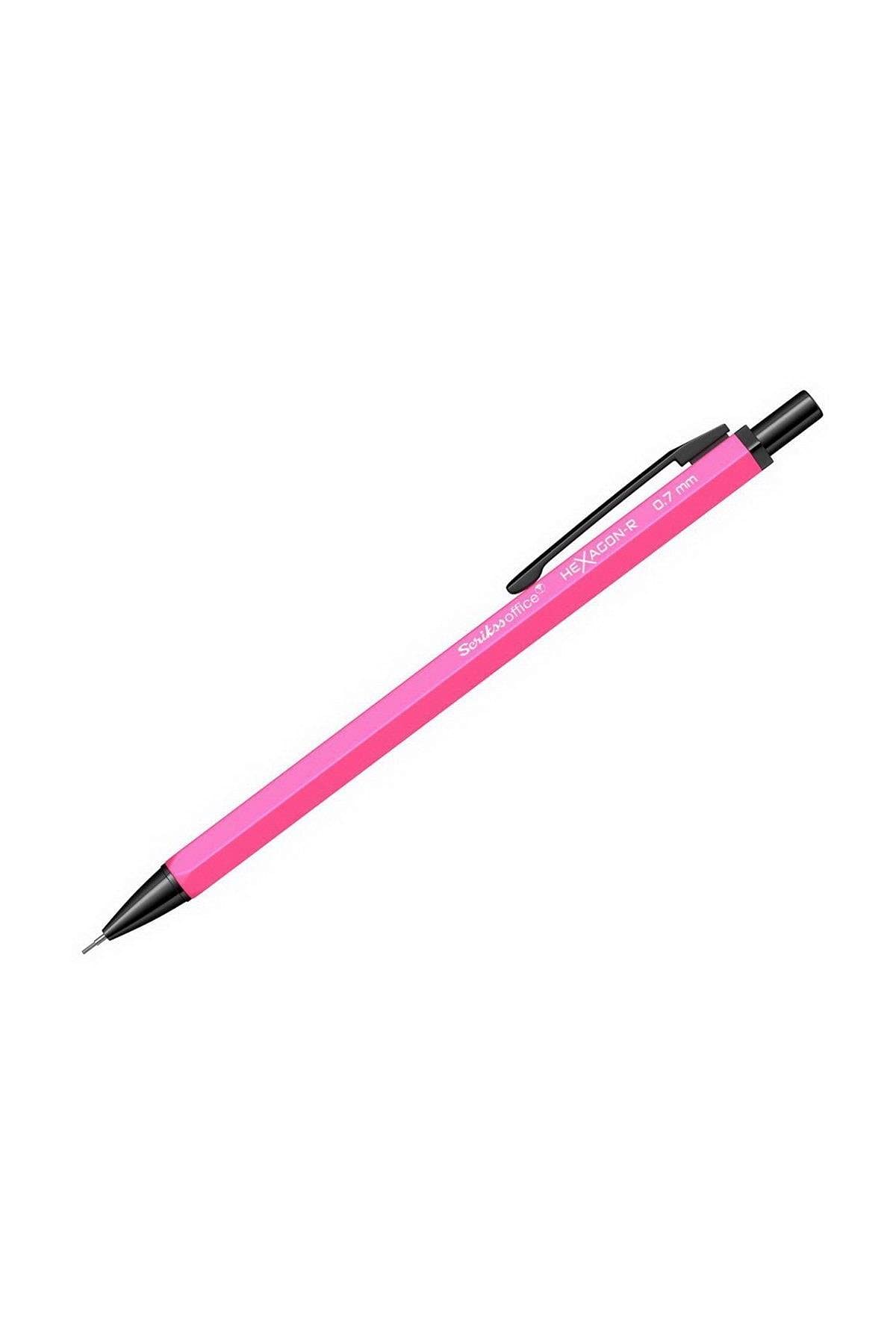 Scrikss Office Hexagonr Mekanik Kurşun Kalem Pembe 0.7 Mm