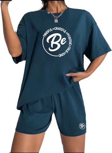 Image of KSHS Women Cotton Night Suit Top & Shorts Set | Loose Fit Printed Nightwear Co Ord Set Stylish Western | Soft Breathable Sleepwear Shorts with Pocket for Women