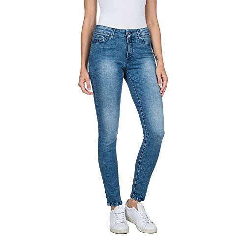 Replay Damen Jeans Luzien Skinny-Fit mit Comfort Stretch, Medium Blue 009...
