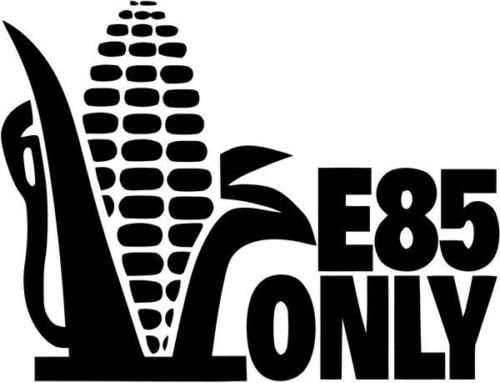 E85 Only Ethanol Corn Biofuel Vinyl Graphic Car Truck Window Decor Decal Sticker