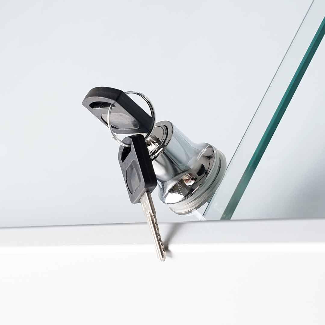 Danieli Store | Tablón Magnético de Pared para Interiores en Aluminio con Puertas Correderas de Vidrio Templado de Seguridad ESG para Oficina y Edificio Residencial. Cerradura con Llaves. (12xA4)